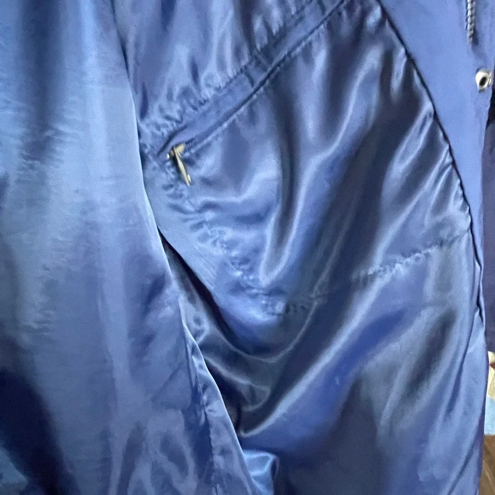 Zara Man Blue Field Jacket Mens XL Utility Military Mock Neck Zip Front Jacket - Picture 12 of 12